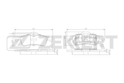 BS1197 ZEKKERT Комплект тормозных колодок, дисковый тормоз