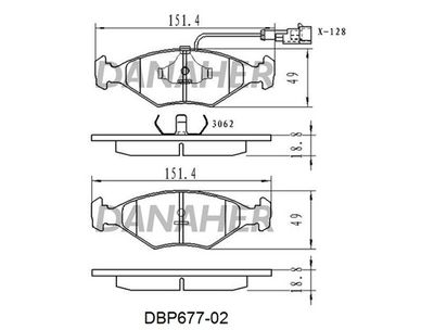 DBP67702 DANAHER Комплект тормозных колодок, дисковый тормоз