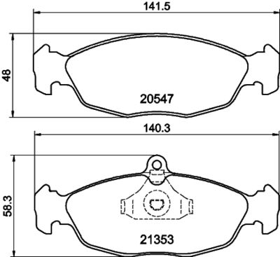 PCP1051 DON Комплект тормозных колодок, дисковый тормоз