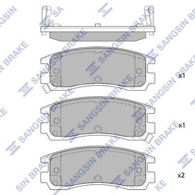 SP1285 Hi-Q Комплект тормозных колодок, дисковый тормоз