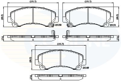 CBP36006 COMLINE Комплект тормозных колодок, дисковый тормоз