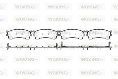 P515304 WOKING Комплект тормозных колодок, дисковый тормоз