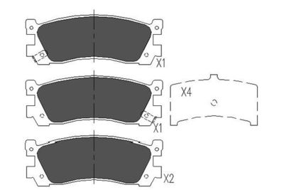 KBP4536 KAVO PARTS Комплект тормозных колодок, дисковый тормоз