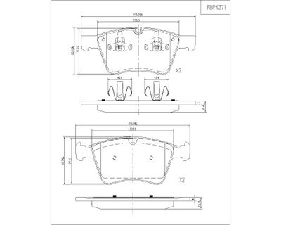 FBP4371 FI.BA Комплект тормозных колодок, дисковый тормоз