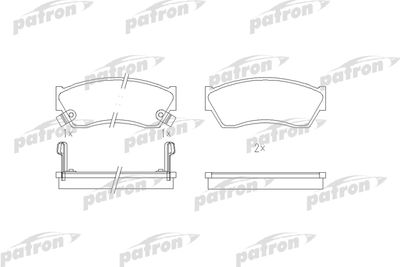 PBP588 PATRON Комплект тормозных колодок, дисковый тормоз