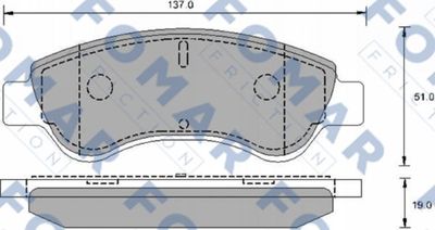 FO906181 FOMAR Friction Комплект тормозных колодок, дисковый тормоз