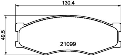 8DB355029791 HELLA PAGID Комплект тормозных колодок, дисковый тормоз