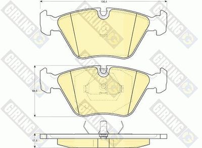 6110642 GIRLING Комплект тормозных колодок, дисковый тормоз