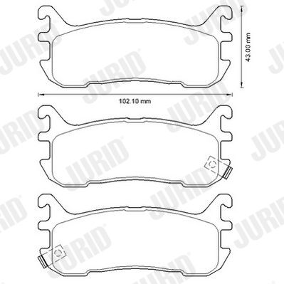 572602J JURID Комплект тормозных колодок, дисковый тормоз