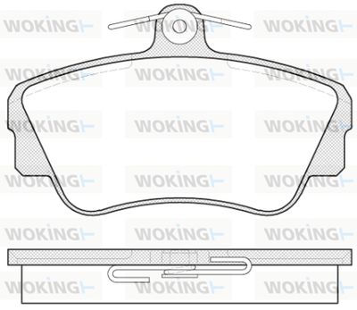 P209300 WOKING Комплект тормозных колодок, дисковый тормоз