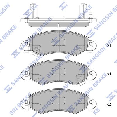 SP1754 Hi-Q Комплект тормозных колодок, дисковый тормоз