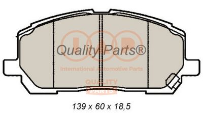 70417130 IAP QUALITY PARTS Комплект тормозных колодок, дисковый тормоз