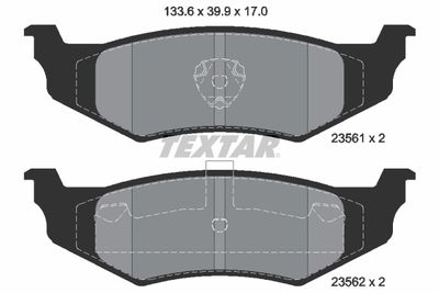 2356102 TEXTAR Комплект тормозных колодок, дисковый тормоз