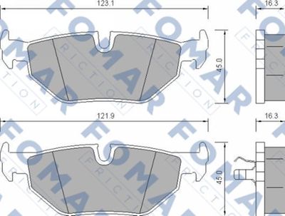 FO637181 FOMAR Friction Комплект тормозных колодок, дисковый тормоз