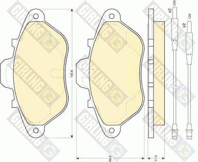 6109843 GIRLING Комплект тормозных колодок, дисковый тормоз