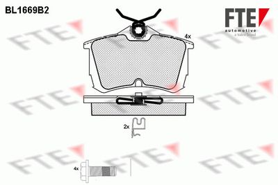 BL1669B2 FTE Комплект тормозных колодок, дисковый тормоз