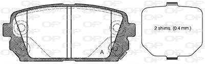 BPA130302 OPEN PARTS Комплект тормозных колодок, дисковый тормоз