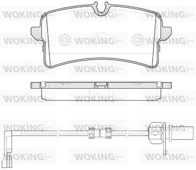 P1405312 WOKING Комплект тормозных колодок, дисковый тормоз