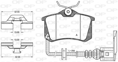 BPA026341 OPEN PARTS Комплект тормозных колодок, дисковый тормоз