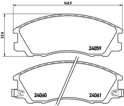 P30017 BREMBO Комплект тормозных колодок, дисковый тормоз