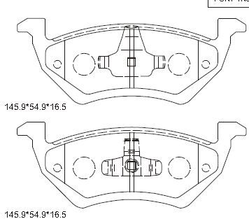 KD6514 ASIMCO Комплект тормозных колодок, дисковый тормоз