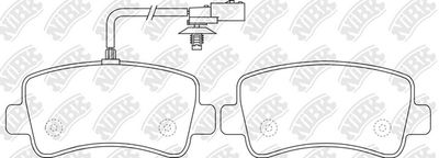 PN0638W NiBK Комплект тормозных колодок, дисковый тормоз