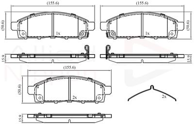 ADB32378 COMLINE Комплект тормозных колодок, дисковый тормоз