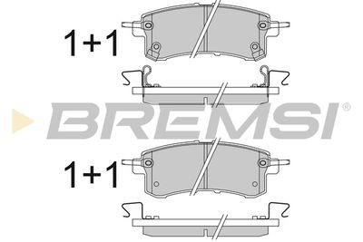 BP3823 BREMSI Комплект тормозных колодок, дисковый тормоз
