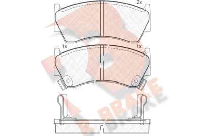 RB1094 R BRAKE Комплект тормозных колодок, дисковый тормоз