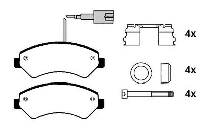 RA08864K1 RAICAM Комплект тормозных колодок, дисковый тормоз