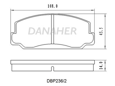 DBP2362 DANAHER Комплект тормозных колодок, дисковый тормоз