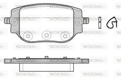 P1865300 WOKING Комплект тормозных колодок, дисковый тормоз