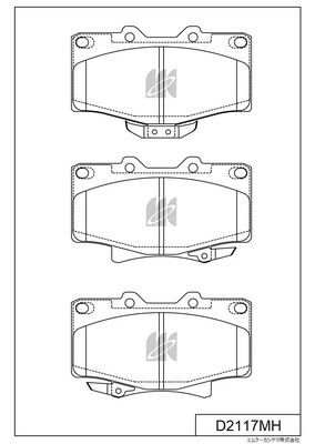D2117MH MK Kashiyama Комплект тормозных колодок, дисковый тормоз