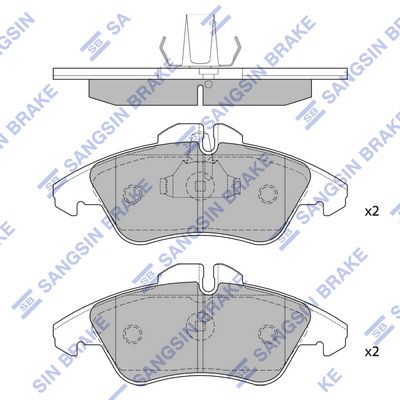 SP1273A Hi-Q Комплект тормозных колодок, дисковый тормоз