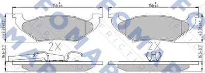 FO895481 FOMAR Friction Комплект тормозных колодок, дисковый тормоз