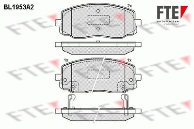BL1953A2 FTE Комплект тормозных колодок, дисковый тормоз