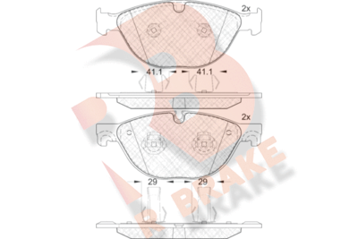 RB1980 R BRAKE Комплект тормозных колодок, дисковый тормоз