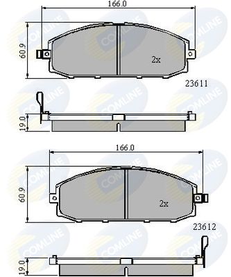 CBP3777 COMLINE Комплект тормозных колодок, дисковый тормоз