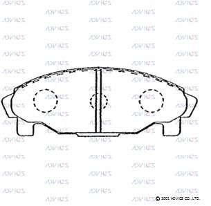 SN835 ADVICS Комплект тормозных колодок, дисковый тормоз