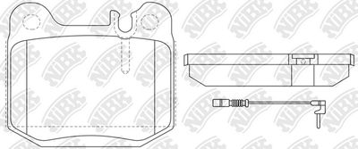 PN0203W NiBK Комплект тормозных колодок, дисковый тормоз