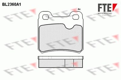 BL2360A1 FTE Комплект тормозных колодок, дисковый тормоз