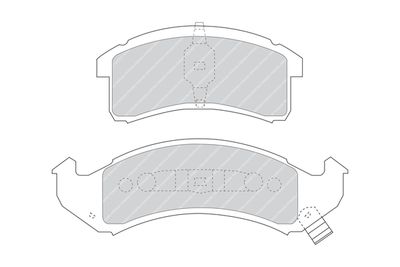FDB975 FERODO Комплект тормозных колодок, дисковый тормоз