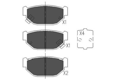 KBP8007 KAVO PARTS Комплект тормозных колодок, дисковый тормоз