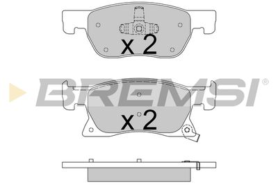 BP3739 BREMSI Комплект тормозных колодок, дисковый тормоз