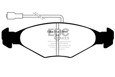 DP384 EBC Brakes Комплект тормозных колодок, дисковый тормоз