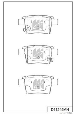 D11245MH MK Kashiyama Комплект тормозных колодок, дисковый тормоз
