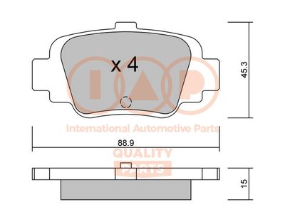 70413092P IAP QUALITY PARTS Комплект тормозных колодок, дисковый тормоз