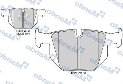 MBF015922 MANDO Комплект тормозных колодок, дисковый тормоз