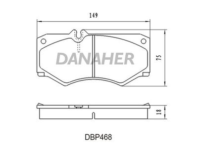 DBP468 DANAHER Комплект тормозных колодок, дисковый тормоз