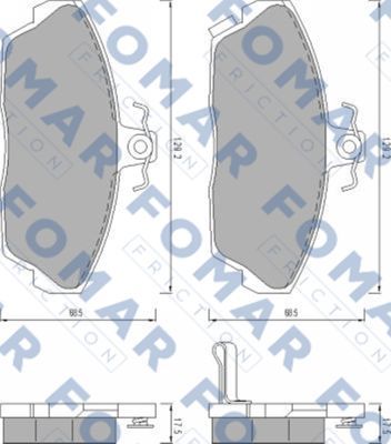 FO456181 FOMAR Friction Комплект тормозных колодок, дисковый тормоз